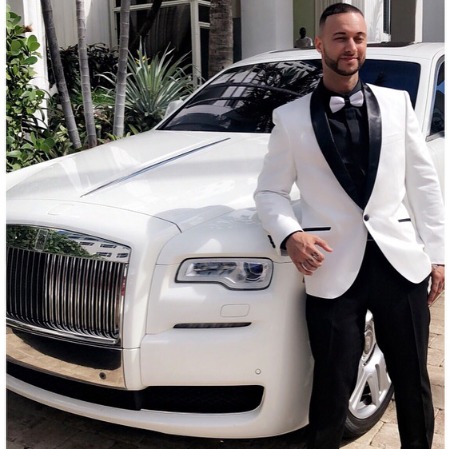 Nathan Samra- Mathers with his Rolls Royce during his wedding.